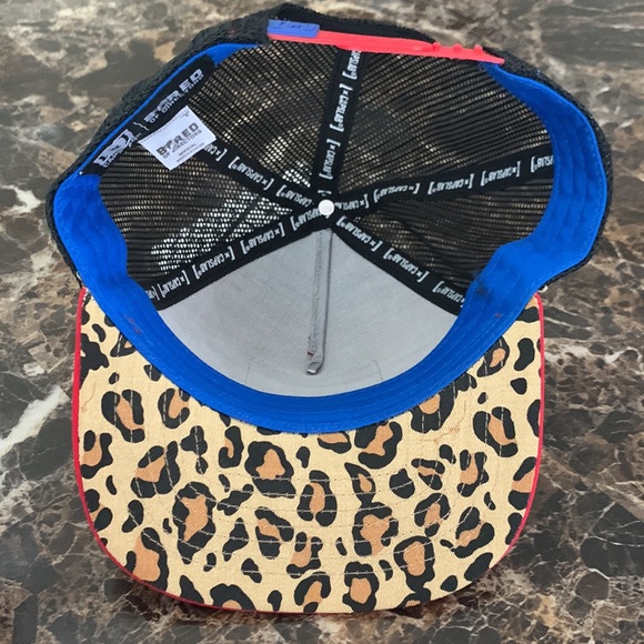 Men’s Capslab Bored Monkey 5 Panels Leopard Mesh Trucker - Picture 9 of 9